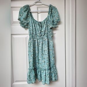 Liberty Love Floral Ruffle Short Sleeve Dress, Size Medium!